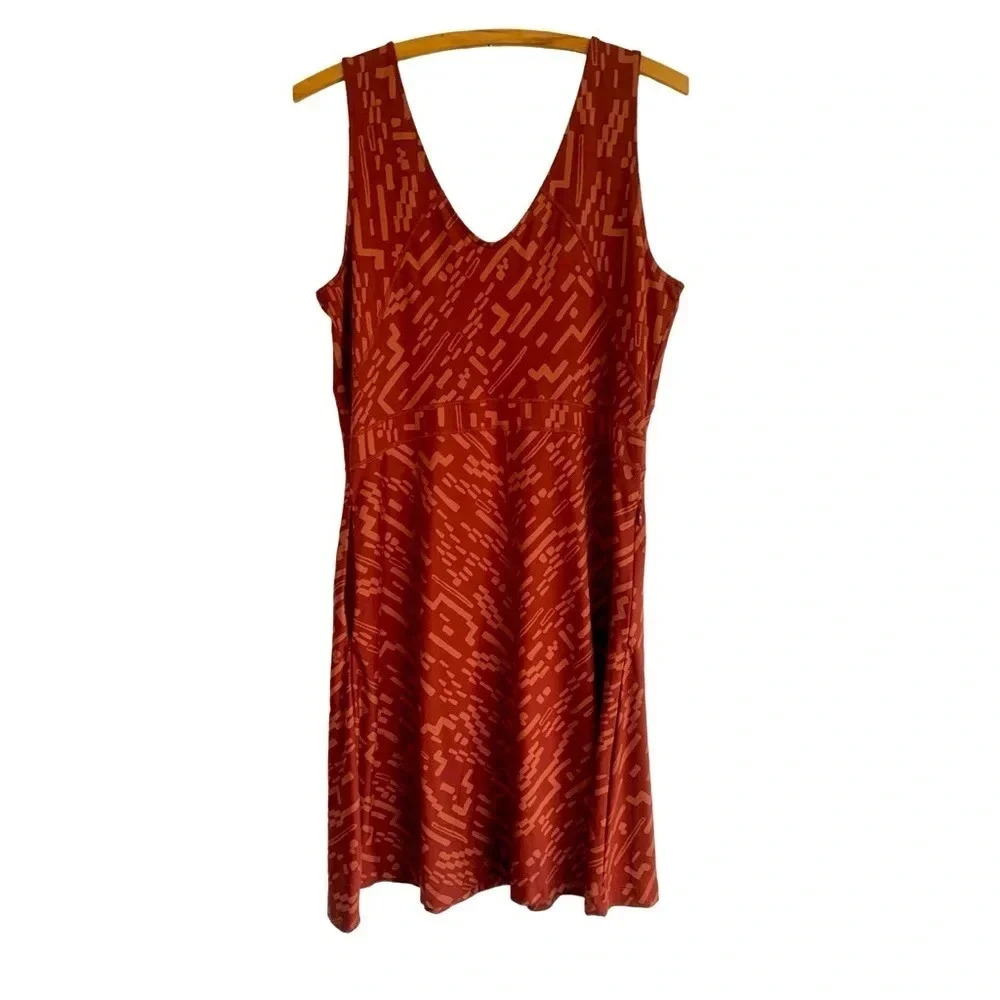 Title Nine Red Patterned Dress